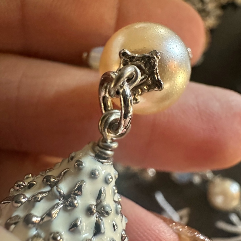 Lariat necklace, 50”, with‎ tassels, luxury vintage with matching earrings A40 - Picture 5 of 6